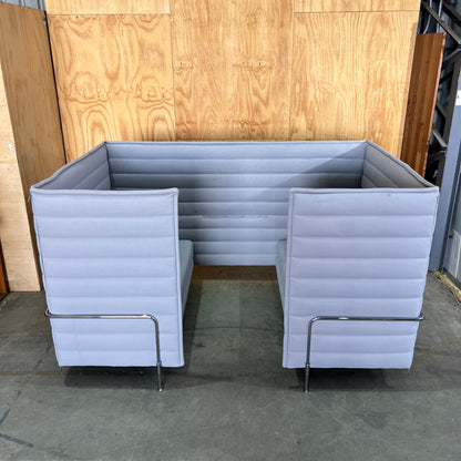 Vitra Alcove Highback Cabin in Grey (Middle Table Missing)