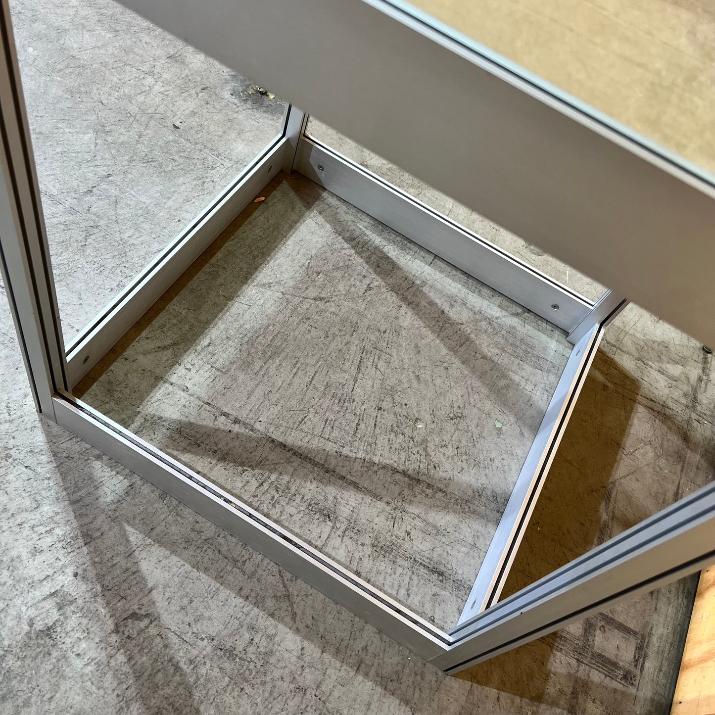 Aluminium and Glass Display Cabinet (Without Key)