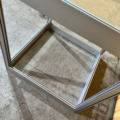 Aluminium and Glass Display Cabinet (Without Key)