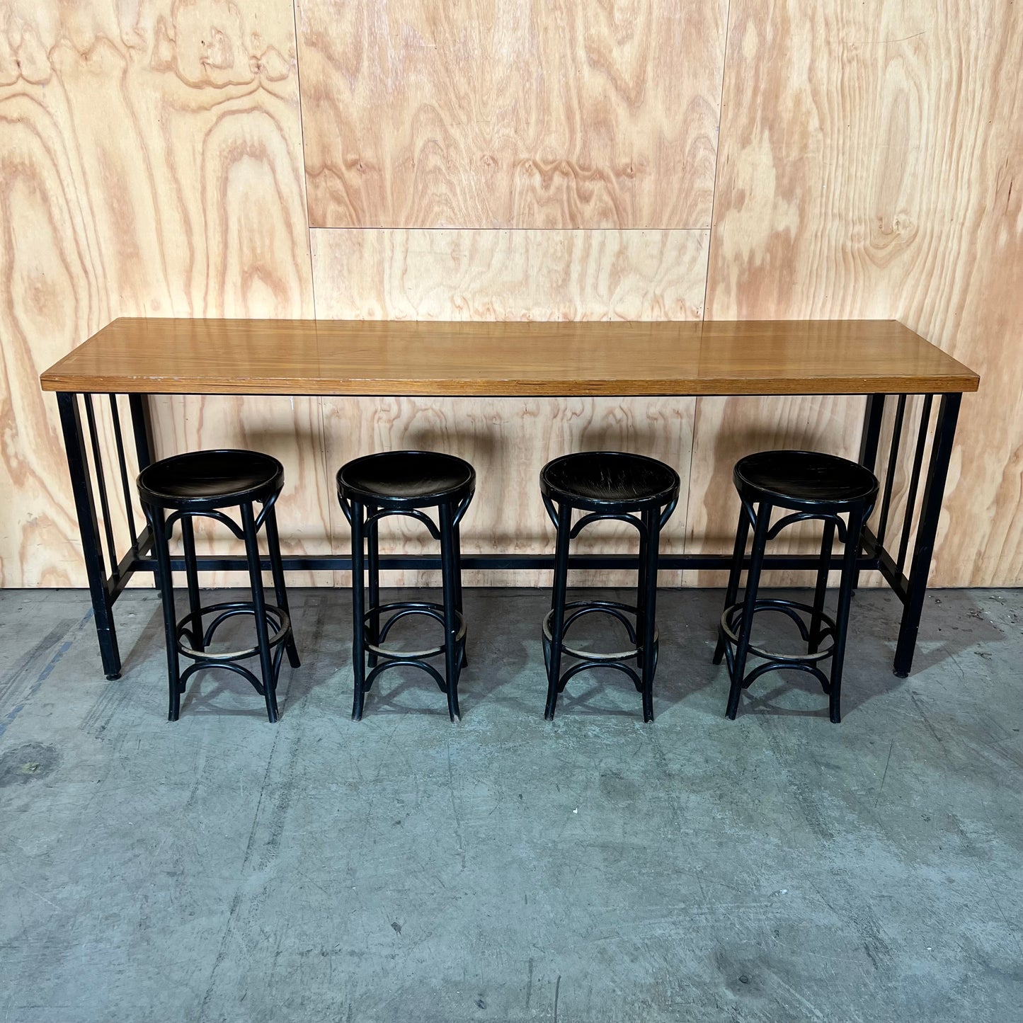 Long Timber Narrow High Bench Table
