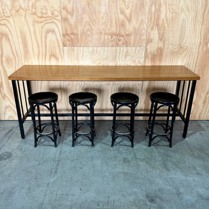 Long Timber Narrow High Bench Table