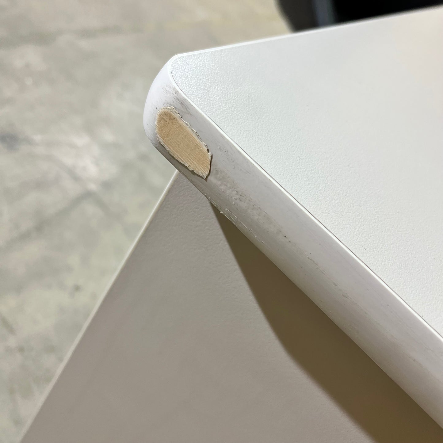Light Grey Desk with Modesty Screen