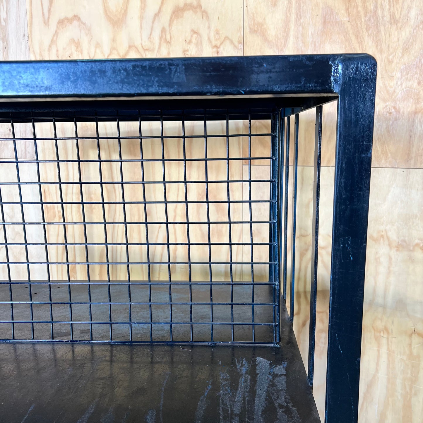Black Metal Double Sided Trolley
