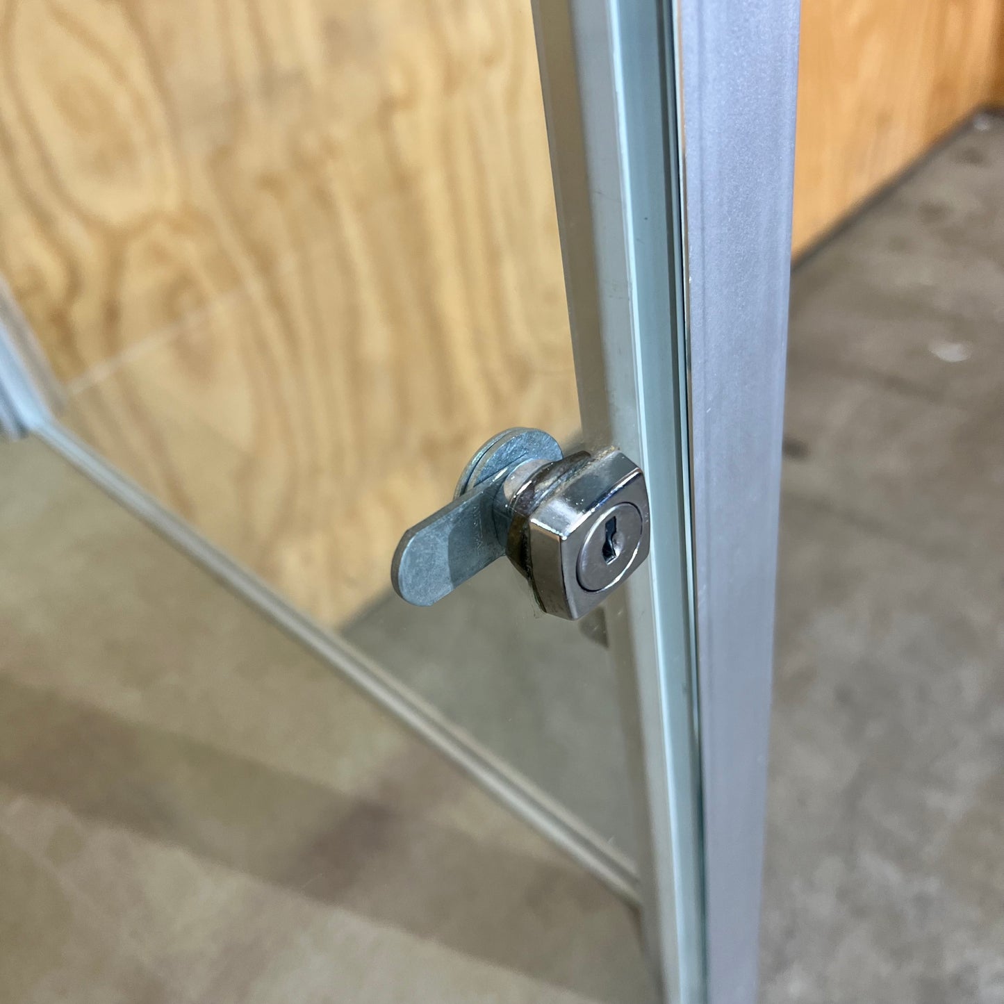 Aluminium and Glass Display Cabinet (Without Key)