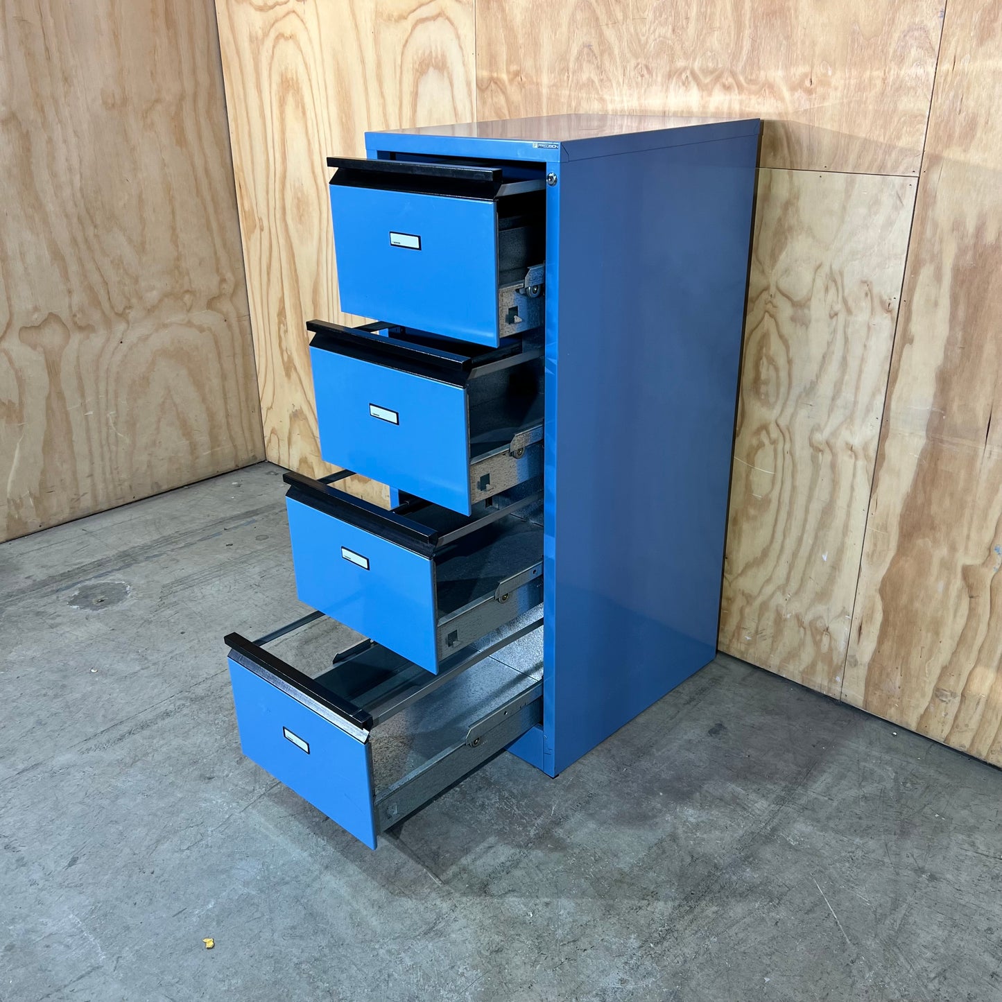 Precision Blue 4-Drawer Filing Cabinet