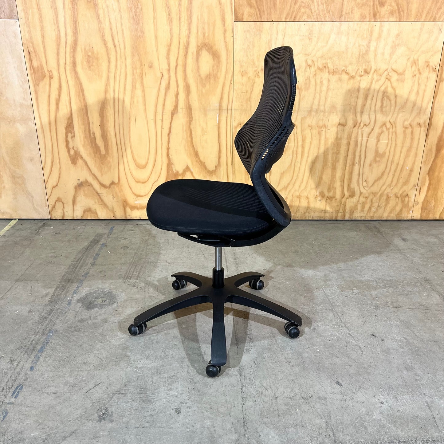 Black Mesh Task Chairs on Wheels
