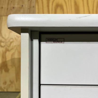 Light Grey Desk with Three Drawers