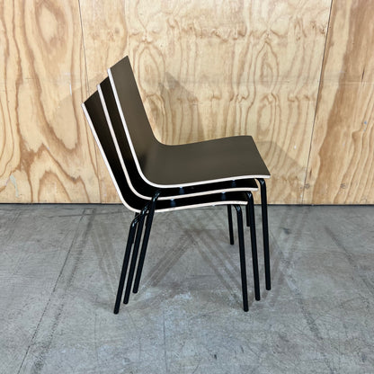Black Plywood Stacking Chair