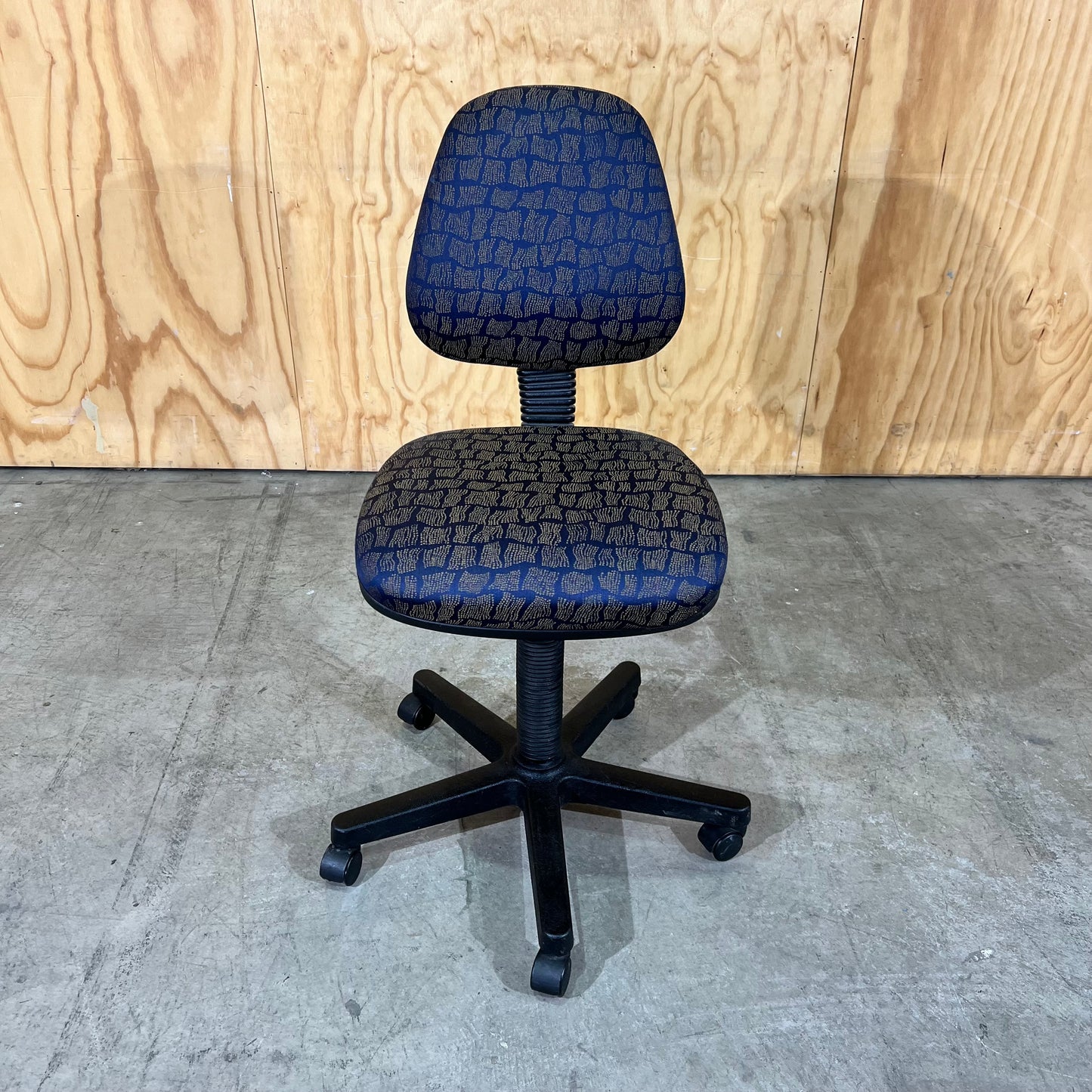 Blue Patterned Task Chair