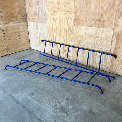 Set of Blue Metal Playground Skewed Ladders