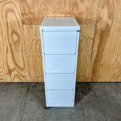 White 4-Drawer Vertical Filing Cabinet
