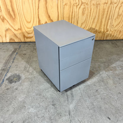 Silver 3-Drawer Pedestal