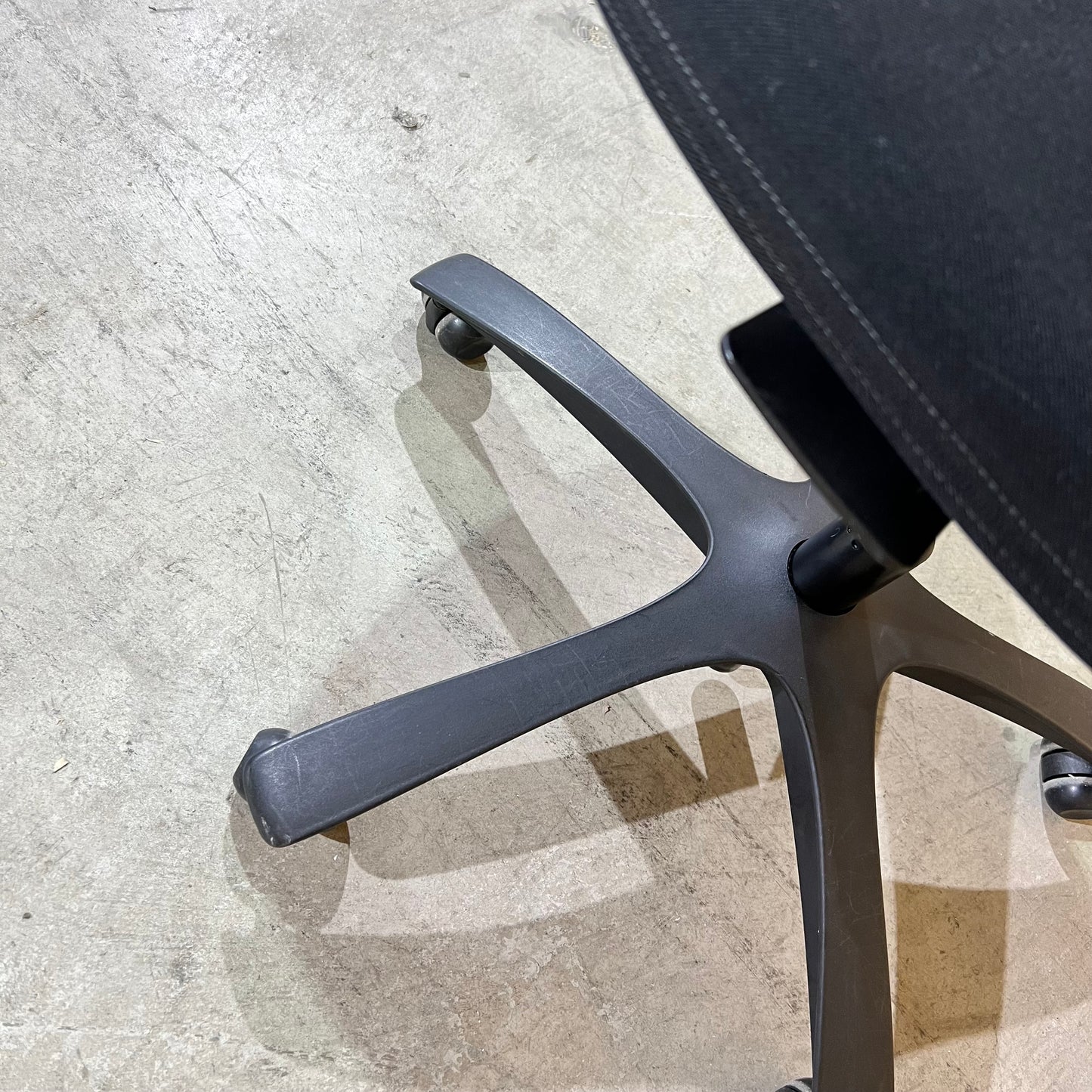 Black Mesh Task Chairs on Wheels