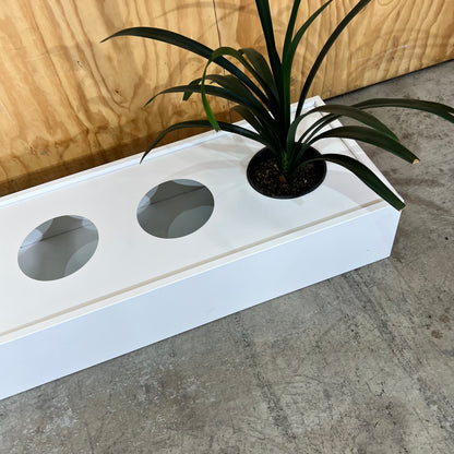 White Long Planter Box