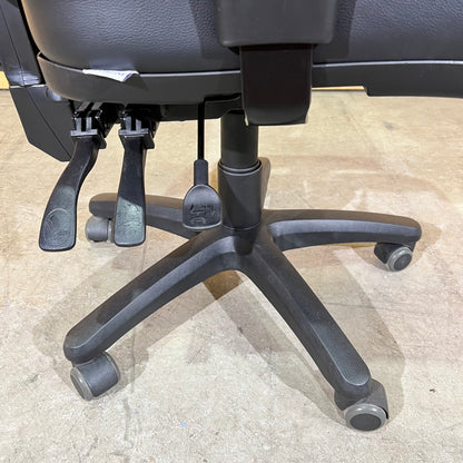 Stateline Leather-Look Executive Chair in Black