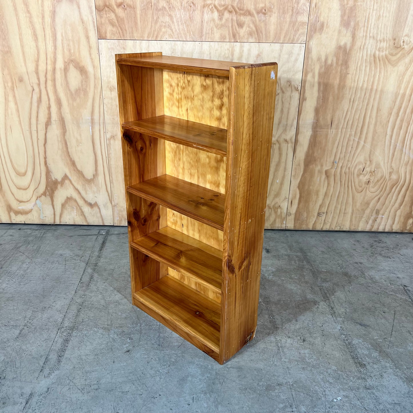 Solid Pine 4-Tier Bookshelf