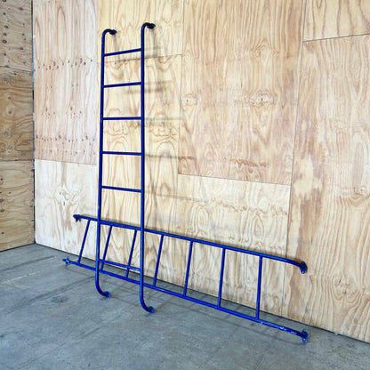 Set of Blue Metal Playground Skewed Ladders