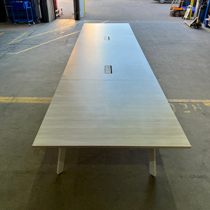 Commercial Boardroom Table with Cable Boxes - 20 Seater