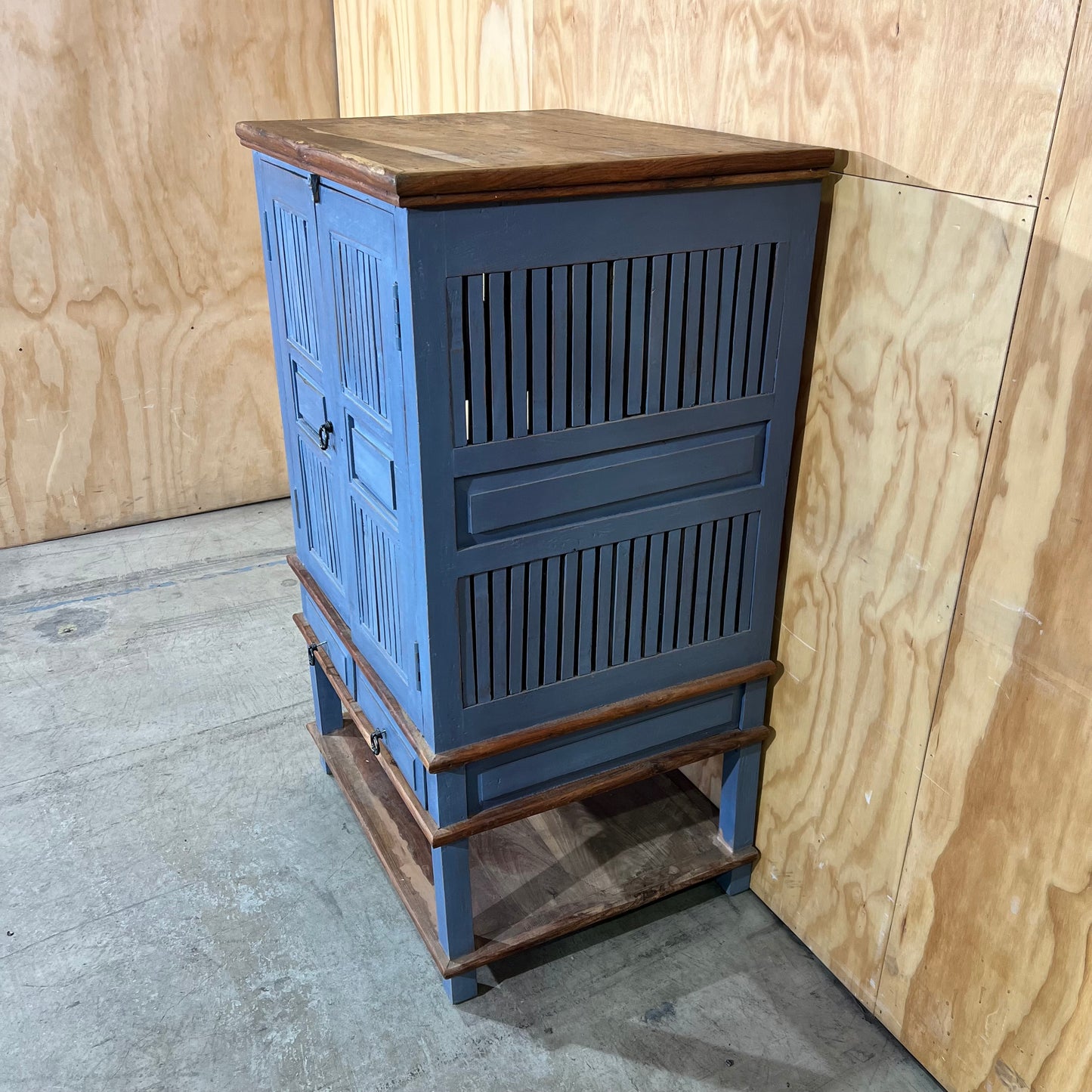 Blue Teak Cabinet