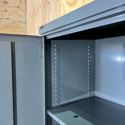 Grey Metal 2 Door Cabinet