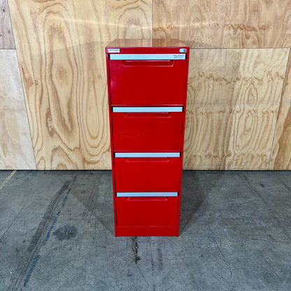 EliteBuilt Red Four Drawer Filing Cabinet