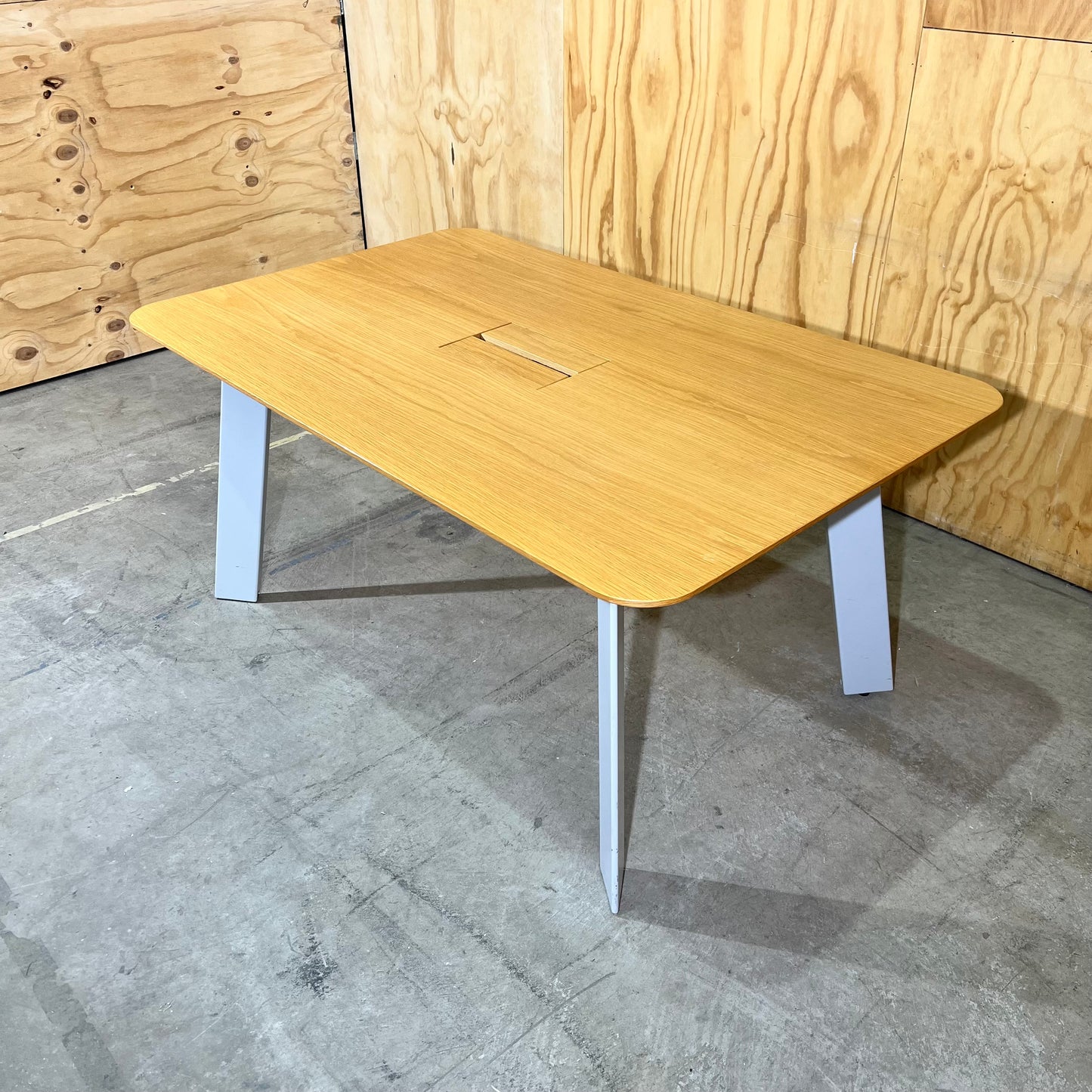 Executive Boardroom Meeting Table with Integrated Power Port