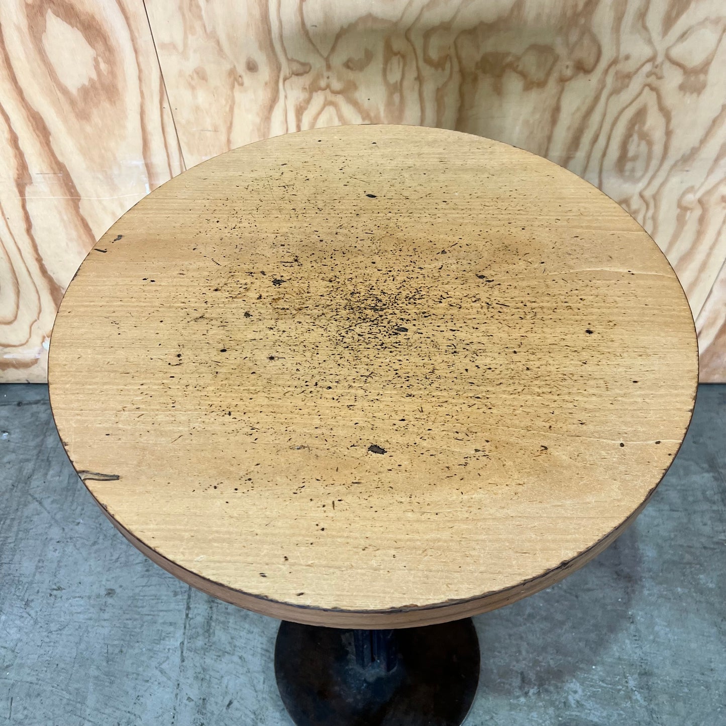 Industrial Round Ash Timber Bar Table