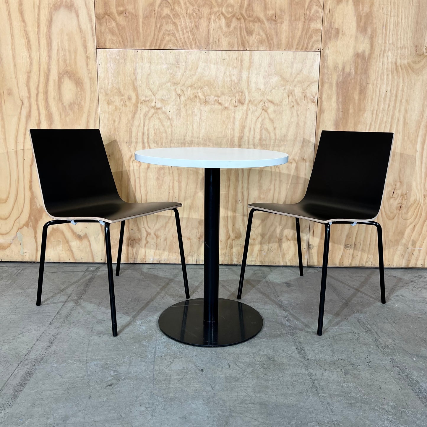 Black Plywood Stacking Chair