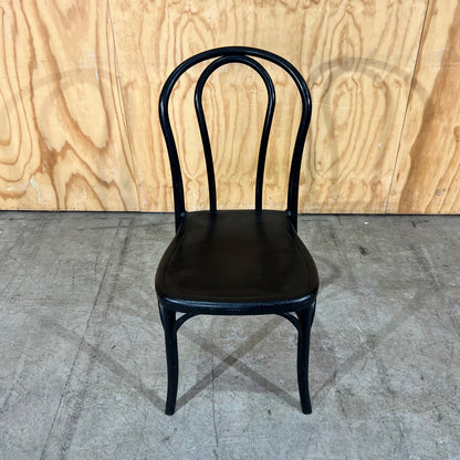 Black Plastic Moulded Bentwood Bistro Chair
