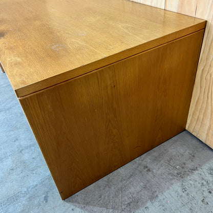Mid Century Oak Veneer Desk with Drawers
