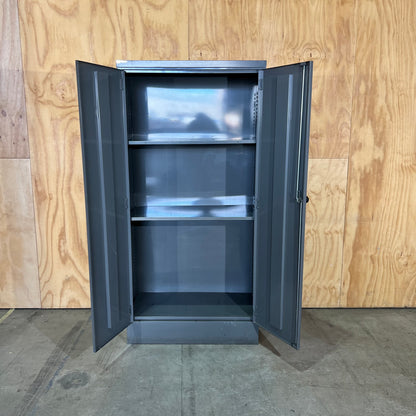 Grey Metal 2 Door Cabinet