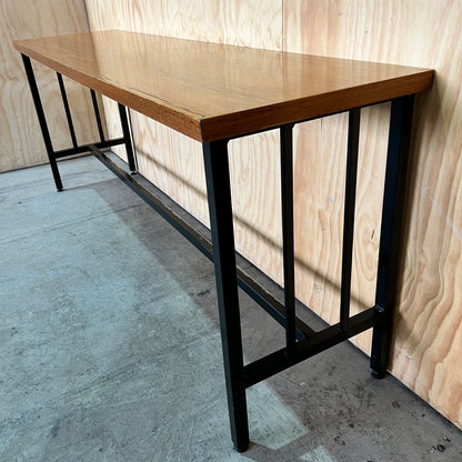 Long Timber Narrow High Bench Table