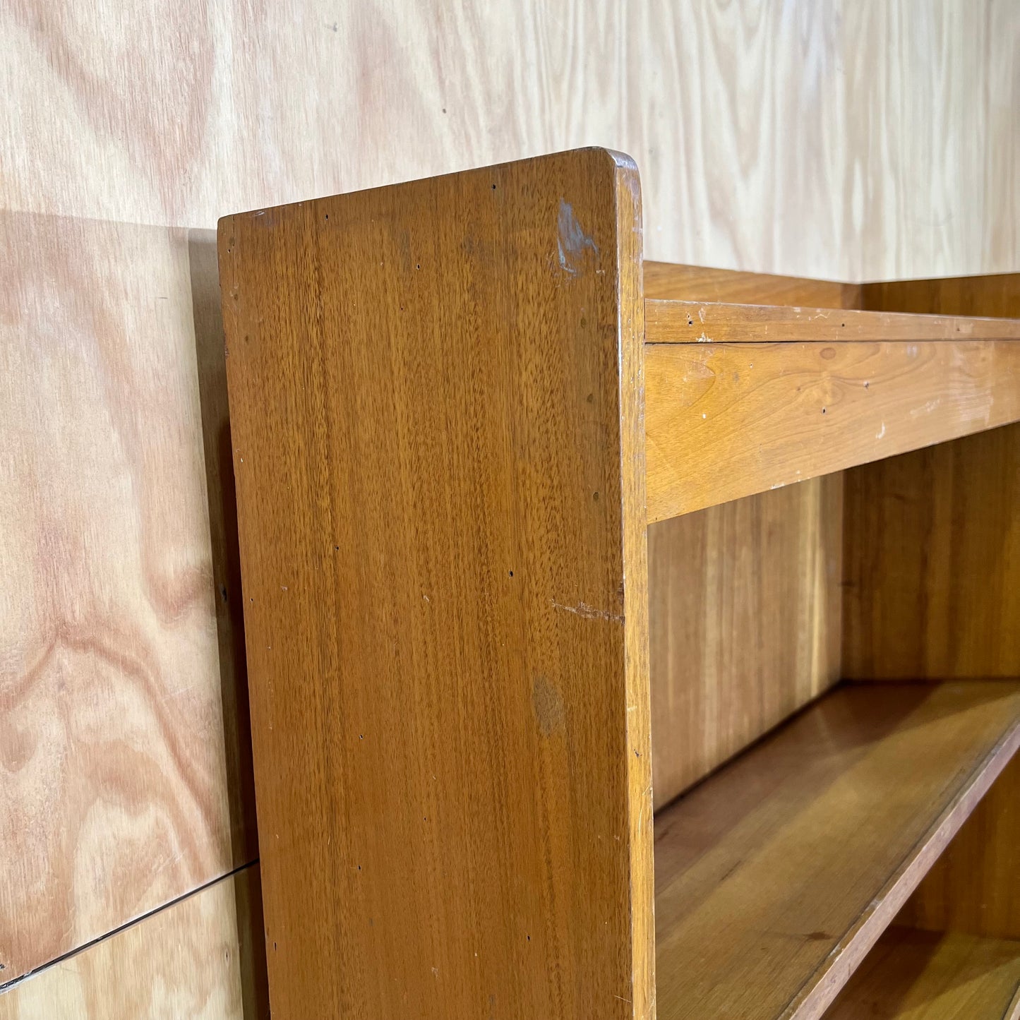 Vintage Mid-Century Timber Library Book Shelf