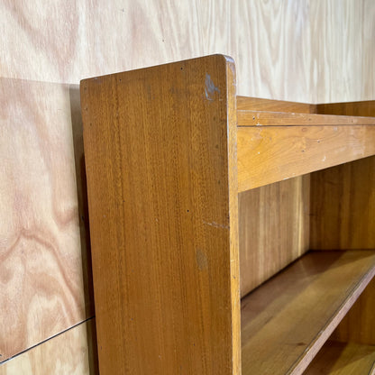 Vintage Mid-Century Timber Library Book Shelf