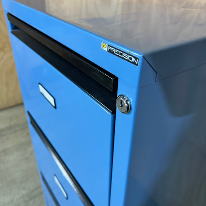 Precision Blue 4-Drawer Filing Cabinet