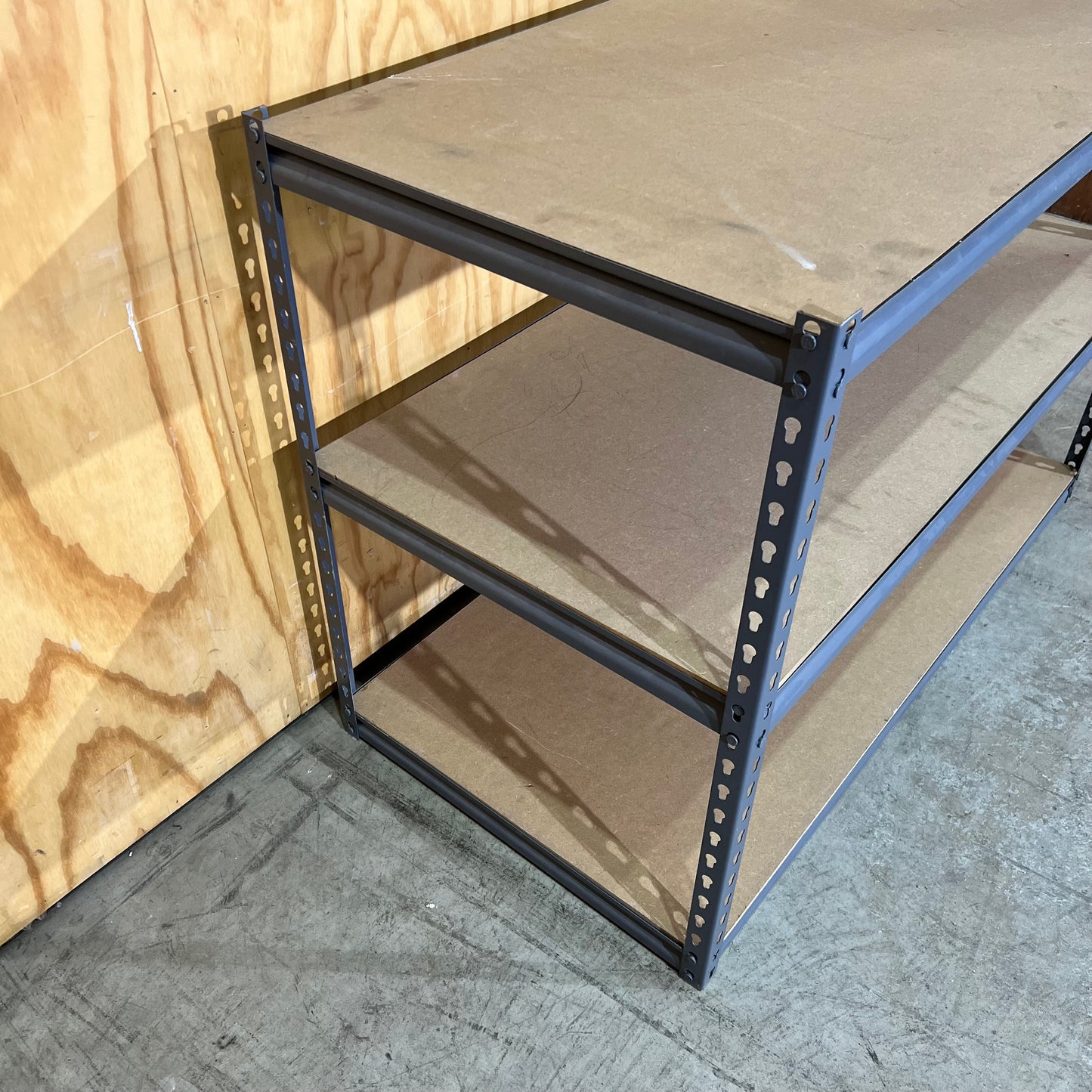 Grey Metal 3-Tier Shelving Unit