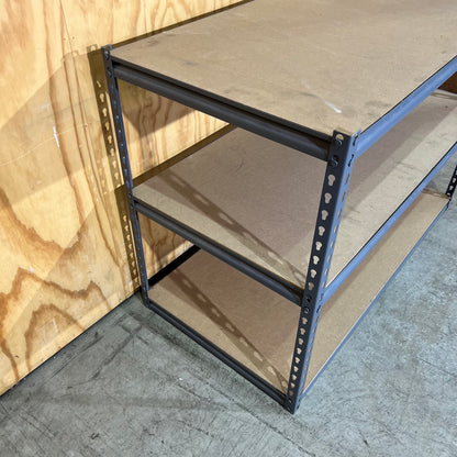 Grey Metal 3-Tier Shelving Unit
