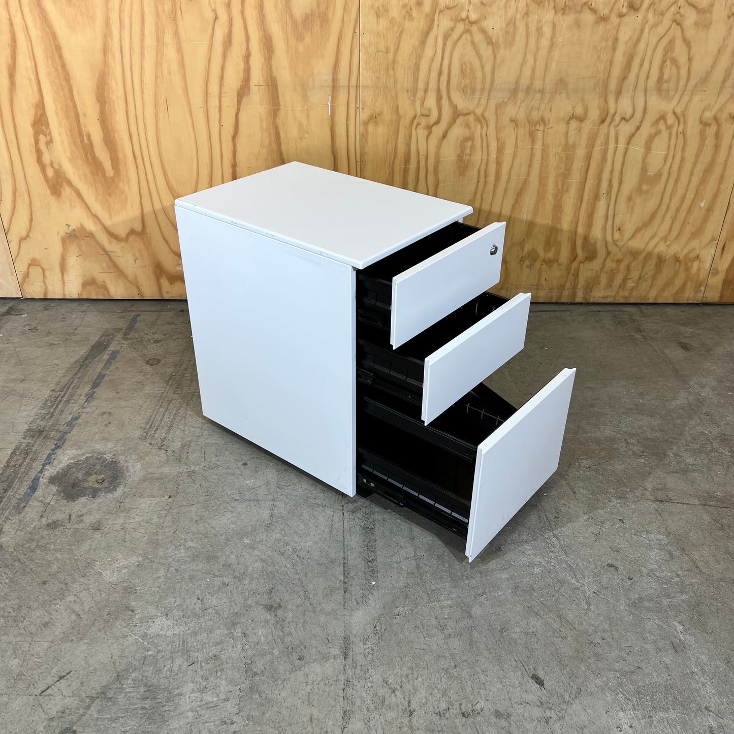 3-Drawer Pedestal in White