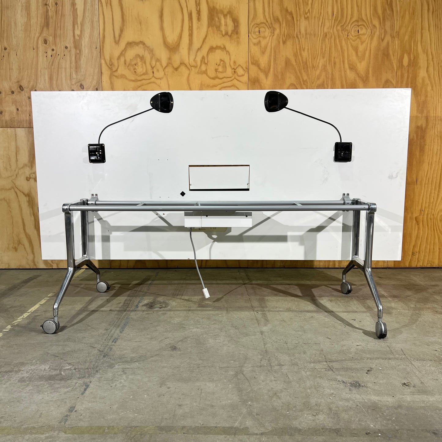 Large White Flip Table with Power Box