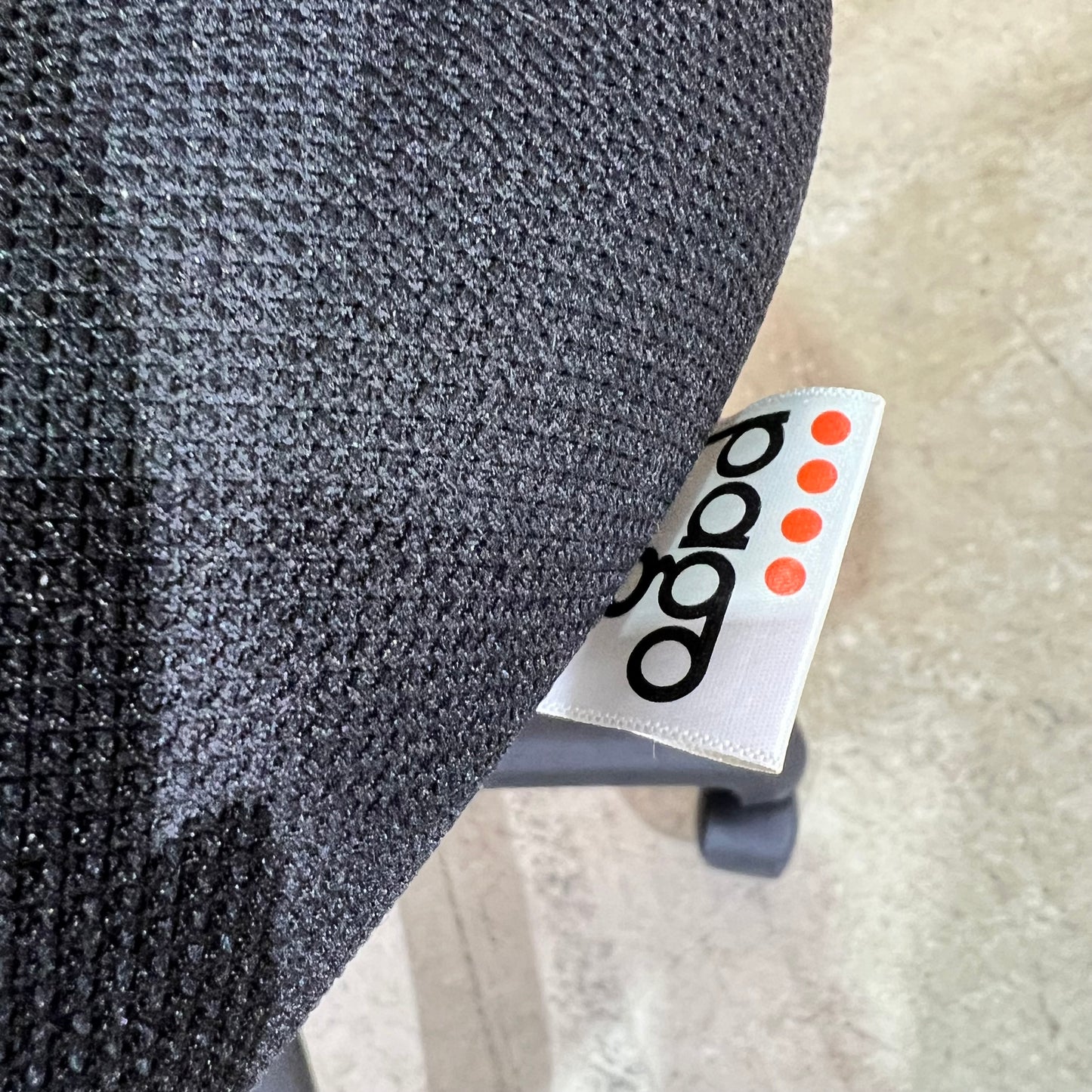 Pago Black Fabric Task Chair with Green Lever