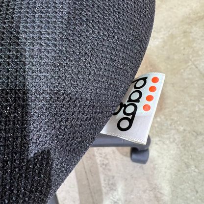 Pago Black Fabric Task Chair with Green Lever