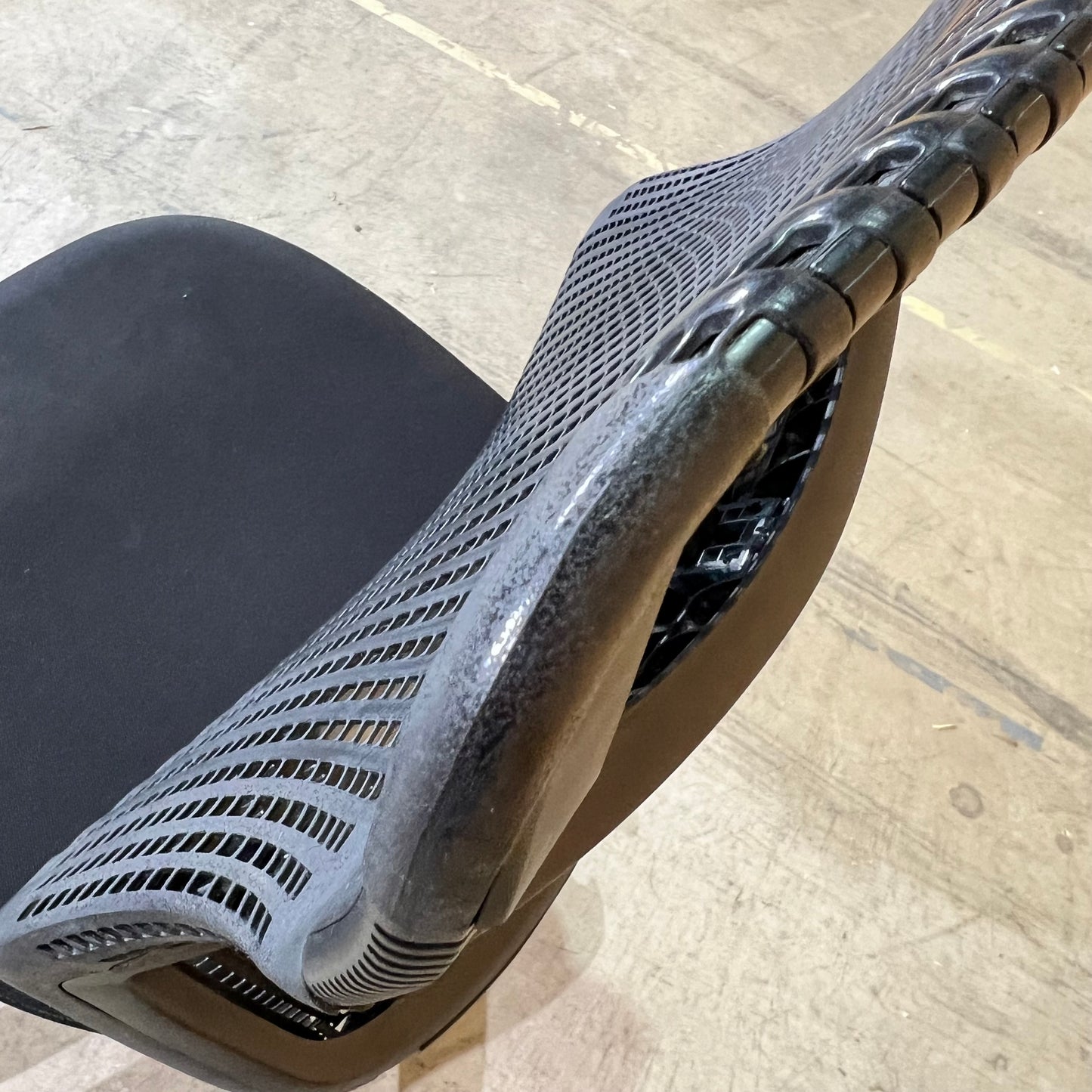 Black Mesh Task Chairs on Wheels