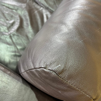 Leather 2 Seater Sofa in Black and Dark Brown