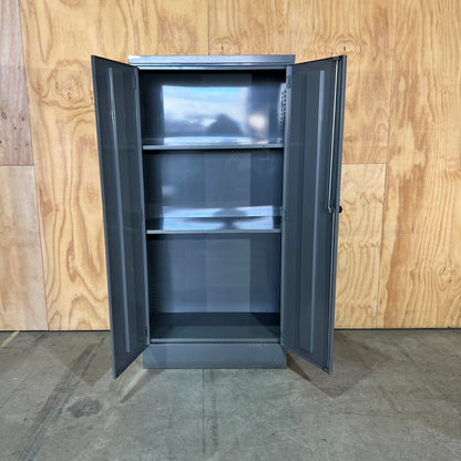 Grey Metal 2 Door Cabinet