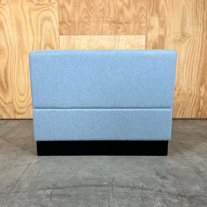 Grey/Light Blue Two Person Booth Seat