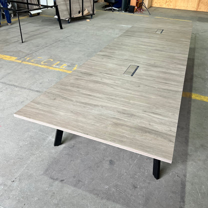 Commercial Boardroom Table with Cable Boxes - 14 Seater