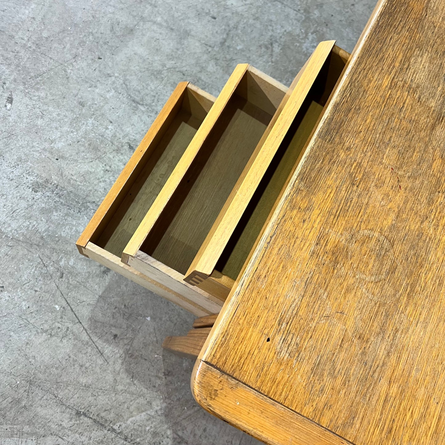 Mid Century Desk with three drawers