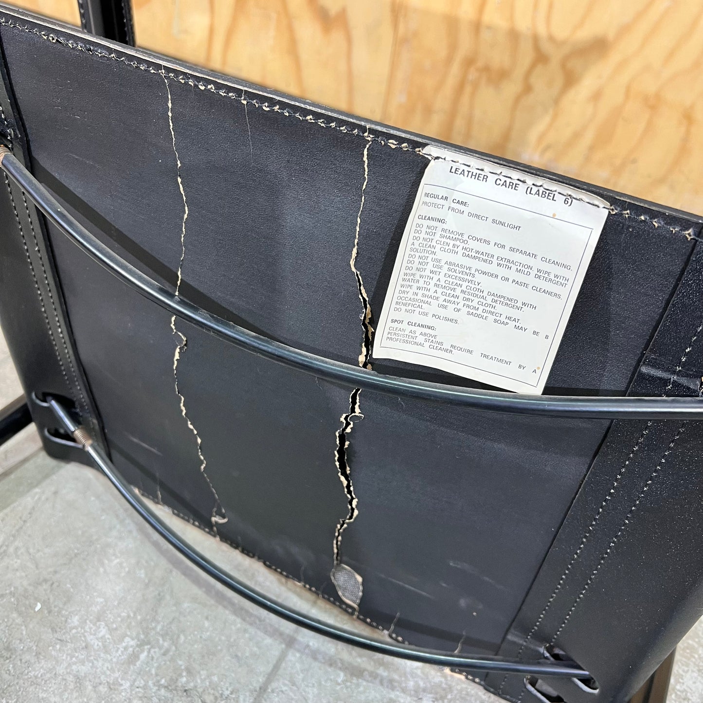 Black Director-Style Saddle Leather Chair