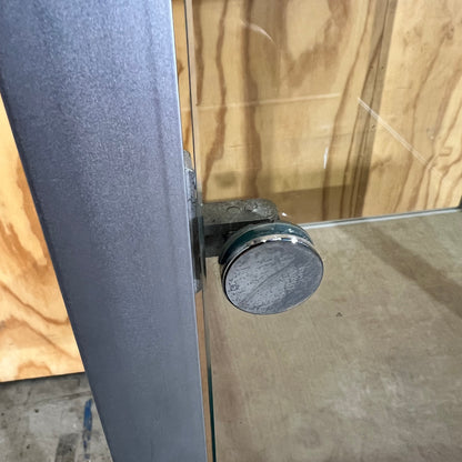 Aluminium and Glass Display Cabinet (Without Key)