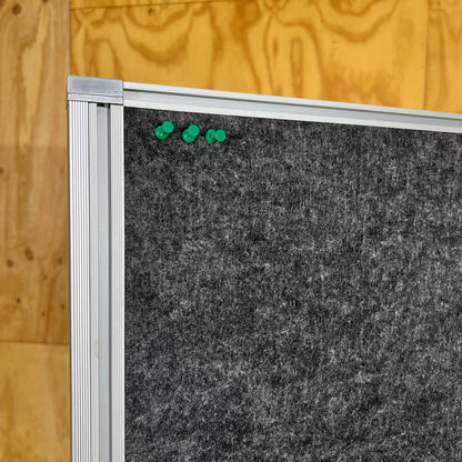 Freestanding Whiteboard and Felt Pin Board on Wheels
